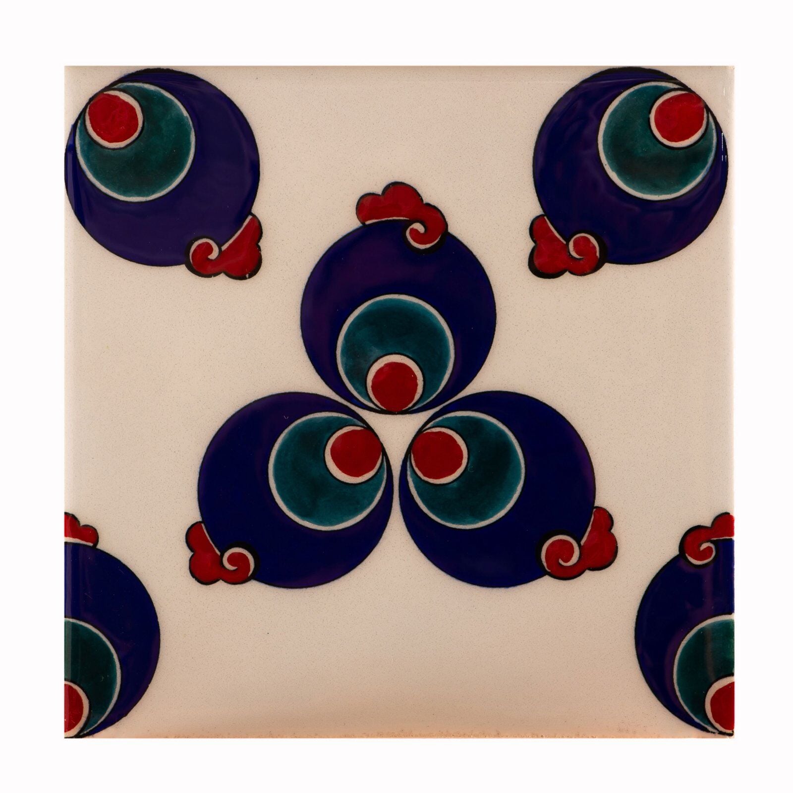 White Background Chintamani Tile