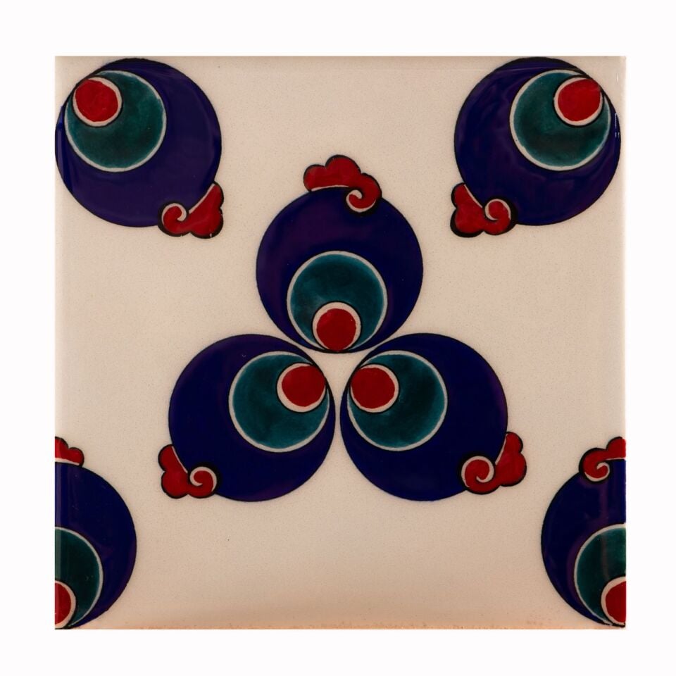 White Background Chintamani Tile