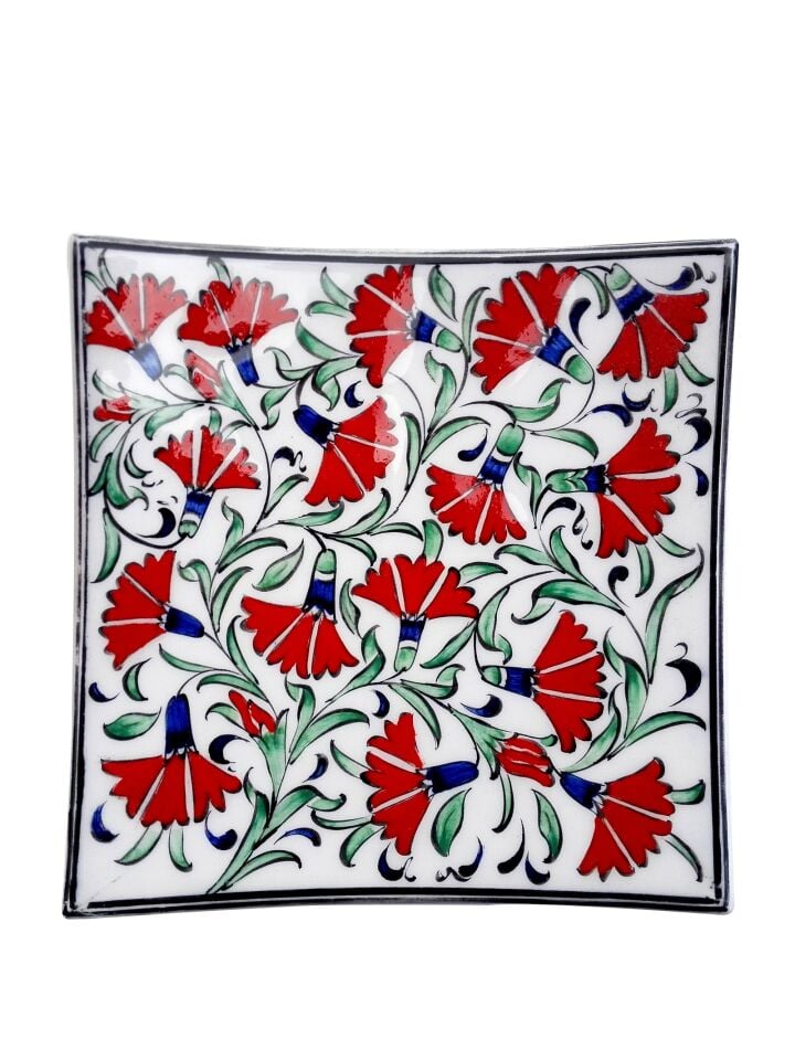 Karanfilli Kare Tabak 12 cm x 12 cm