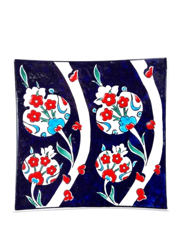 S Haşhaş Kare Tabak 12 cm x 12 cm