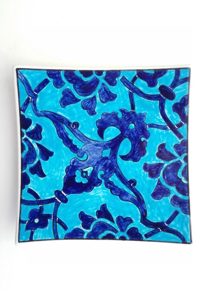 Dantel Rumi Kare Tabak 12 cm x 12 cm