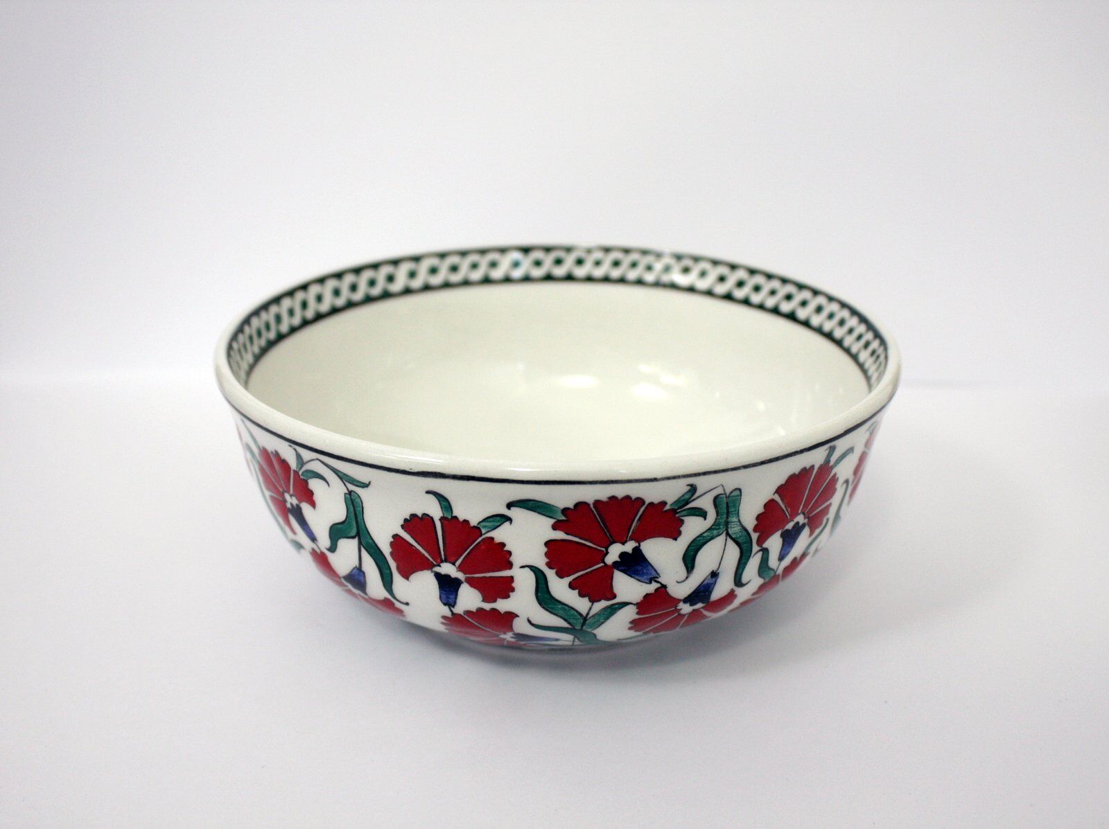 Large Bowl with Carnation Pattern