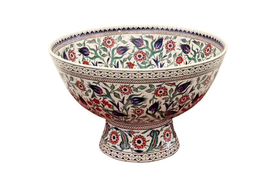 Laleli Desen Büyük Boy Çanak