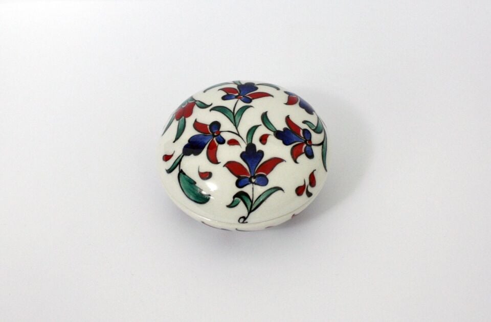 Floral Desenli Kapaklı Kase