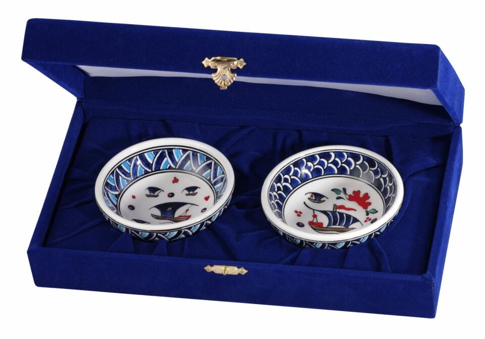 İkili Kalyon Desenli Şekerlik