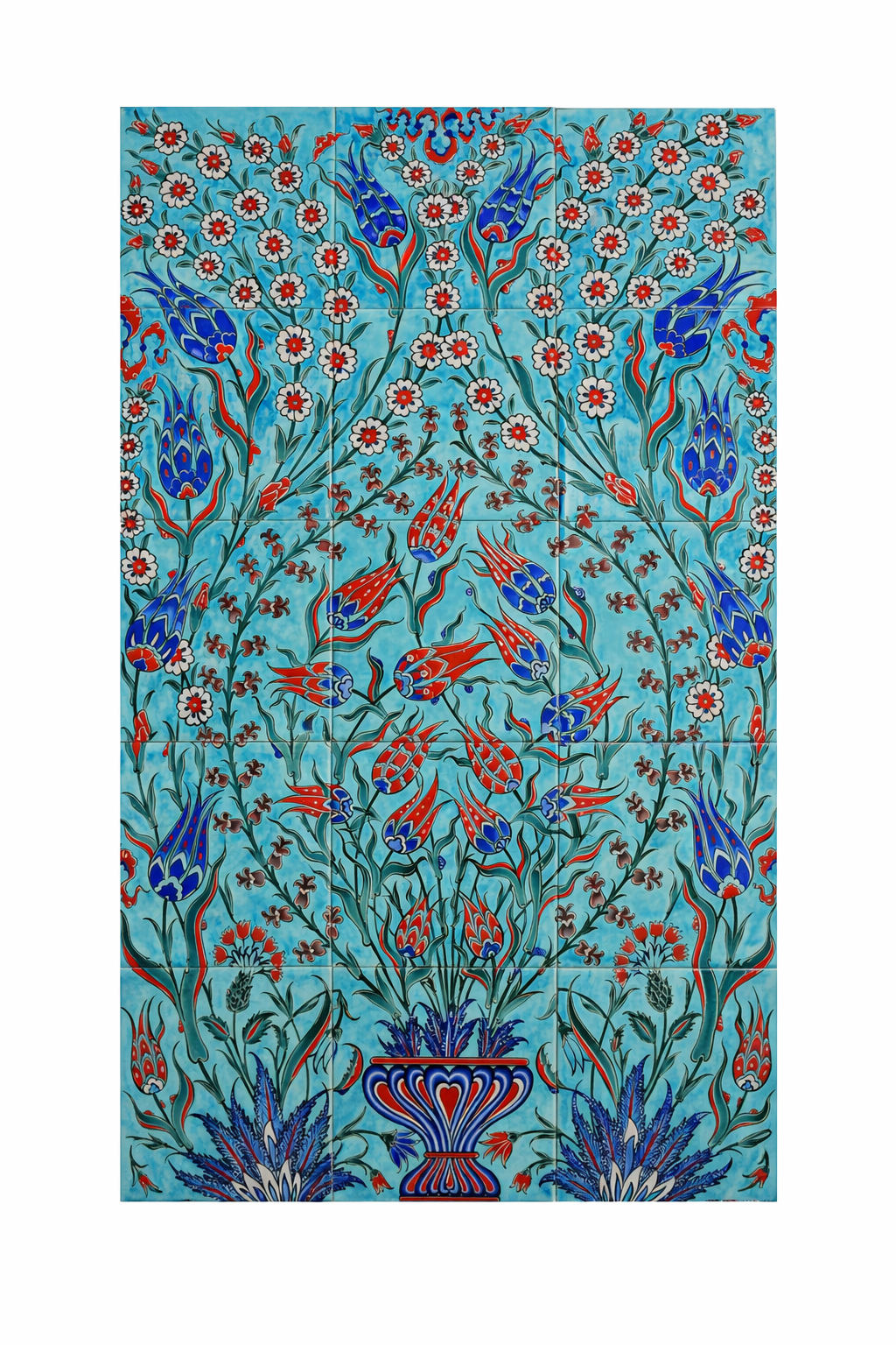 Turquoise Background Tulip Garden Sign